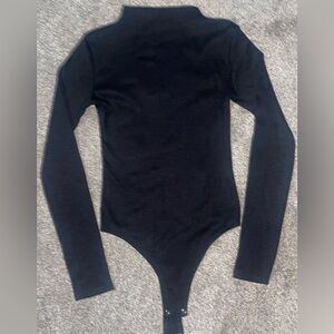 Zara Black Long Sleeve Bodysuit size medium